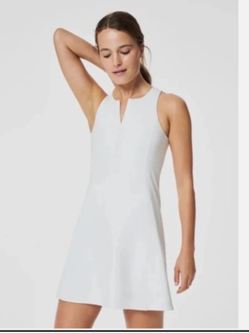 SPANX white Sleeveless Fit-and-Flare Mini Dress
